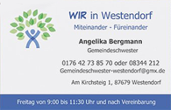 Helferkreis "WIR in Westendorf" - Visitenkarte © Vistaprint Visitenkarte WIR in Westendorf