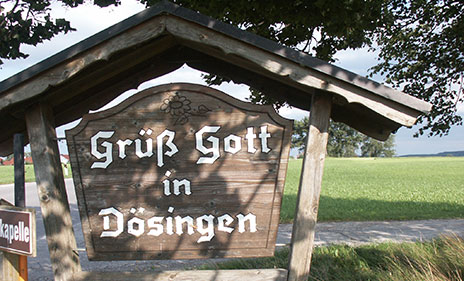 Schild Grüß Gott in Dösingen